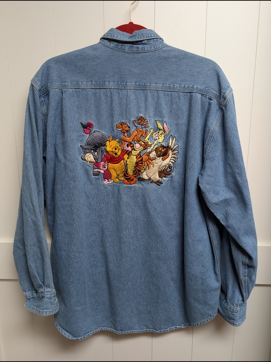 Disney Tops - Vintage Disney Embroidered Winnie the Pooh and Friends Denim Button Down, Medium